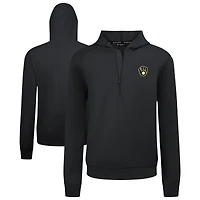 Men's Levelwear  Black Milwaukee Brewers Technic Insignia Quarter-Zip Hoodie