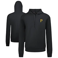 Men's Levelwear  Black Pittsburgh Pirates Technic Insignia Quarter-Zip Hoodie