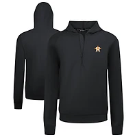 Men's Levelwear  Black Houston Astros Technic Insignia Quarter-Zip Hoodie