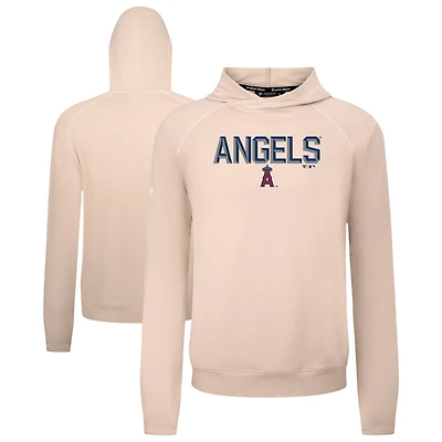 Men's Levelwear  Khaki Los Angeles Angels Mandate Carve Tri-Blend Hoodie