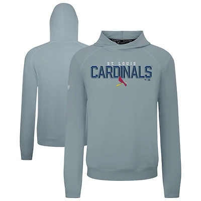 Men's Levelwear  Gray St. Louis Cardinals Mandate Carve Tri-Blend Hoodie