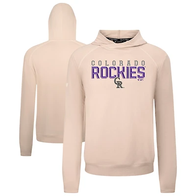 Men's Levelwear  Khaki Colorado Rockies Mandate Carve Tri-Blend Hoodie