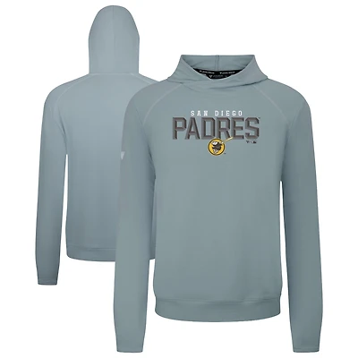 Men's Levelwear  Gray San Diego Padres Mandate Carve Tri-Blend Hoodie
