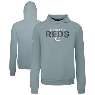 Men's Levelwear Cincinnati Reds Mandate Carve Tri-Blend Hoodie