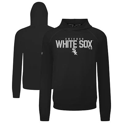 Men's Levelwear  Black Chicago White Sox Mandate Carve Tri-Blend Hoodie