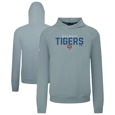 Men's Levelwear  Gray Detroit Tigers Mandate Carve Tri-Blend Hoodie
