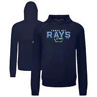 Men's Levelwear Navy Tampa Bay Rays Mandate Carve Tri-Blend Hoodie