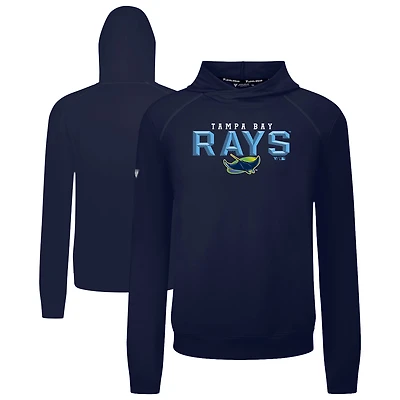 Men's Levelwear Navy Tampa Bay Rays Mandate Carve Tri-Blend Hoodie