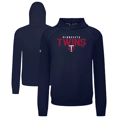 Men's Levelwear  Navy Minnesota Twins Mandate Carve Tri-Blend Hoodie