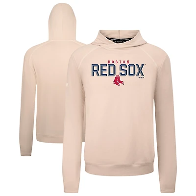Men's Levelwear  Khaki Boston Red Sox Mandate Carve Tri-Blend Hoodie