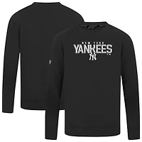 Men's Levelwear  Black New York Yankees Mandate Carve Tri-Blend Hoodie