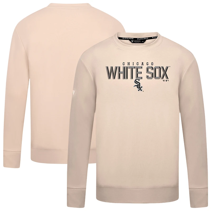 Men's Levelwear  Khaki Chicago White Sox Mandate Carve Tri-Blend Sweatshirt