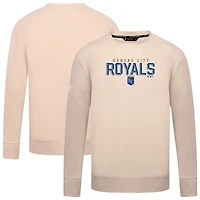 Men's Levelwear  Khaki Kansas City Royals Mandate Carve Tri-Blend Sweatshirt