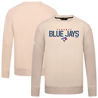 Men's Levelwear  Khaki Toronto Blue Jays Mandate Carve Tri-Blend Sweatshirt