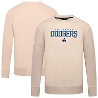 Men's Levelwear  Khaki Los Angeles Dodgers Mandate Carve Tri-Blend Sweatshirt