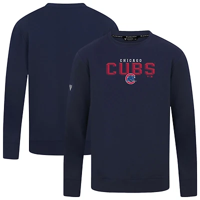 Men's Levelwear  Navy Chicago Cubs Mandate Carve Tri-Blend Hoodie