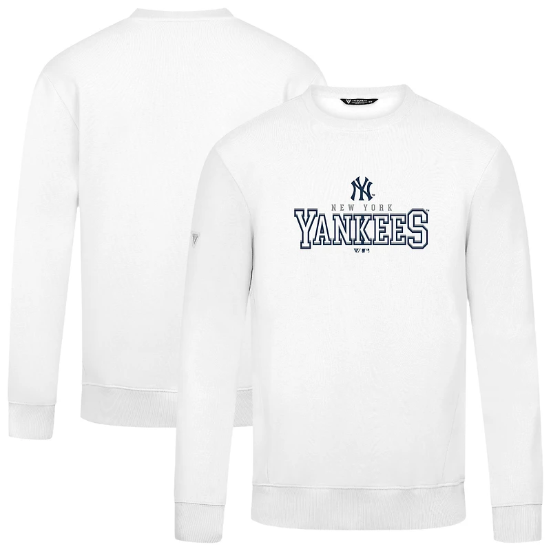 Men's Levelwear White New York Yankees Zane Journey Sweatshirt