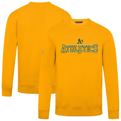 Men's Levelwear  Gold Oakland Athletics Zane Journey Sweatshirt