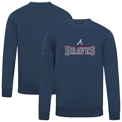 Men's Levelwear  Navy Atlanta Braves Zane Journey Sweatshirt