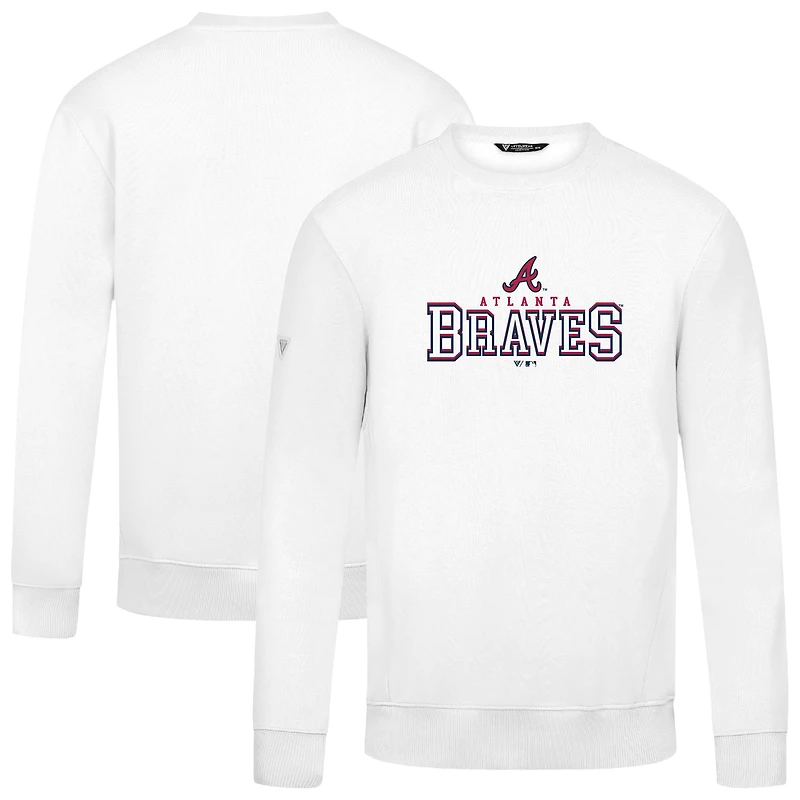 Men's Levelwear White Atlanta Braves Zane Journey Sweatshirt