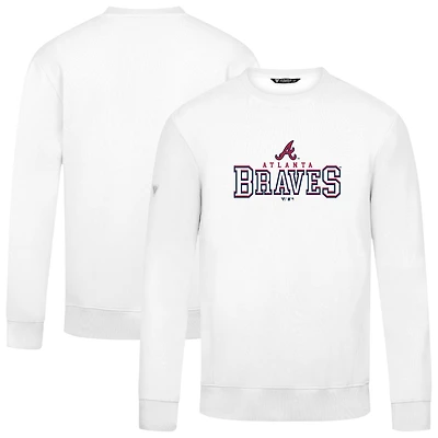 Men's Levelwear  White Atlanta Braves Zane Journey Sweatshirt