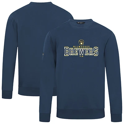 Men's Levelwear  Navy Milwaukee Brewers Zane Journey Sweatshirt