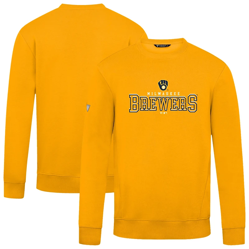 Men's Levelwear Gold Milwaukee Brewers Zane Journey Sweatshirt