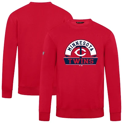 Men's Levelwear  Red Minnesota Twins Zane Banner Arch Sweatshirt