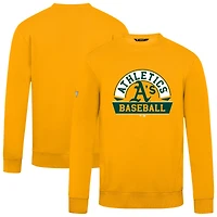 Men's Levelwear  Gold Oakland Athletics Zane Banner Arch Sweatshirt
