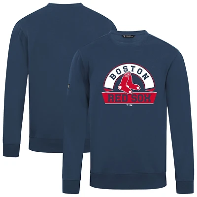 Men's Levelwear  Navy Boston Red Sox Zane Banner Arch Sweatshirt