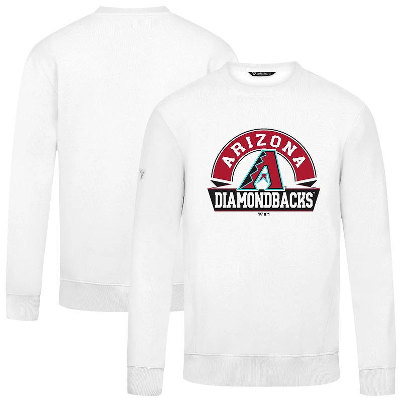 Men's Levelwear  White Arizona Diamondbacks Zane Banner Arch Sweatshirt