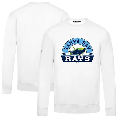 Men's Levelwear  White Tampa Bay Rays Zane Banner Arch Sweatshirt