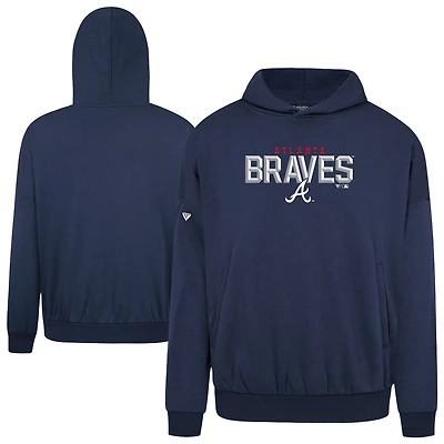 Men's Levelwear  Navy Atlanta Braves Contact Carve Hoodie