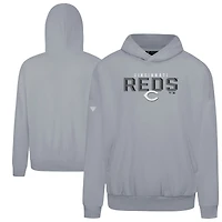 Men's Levelwear  Gray Cincinnati Reds Contact Carve Hoodie
