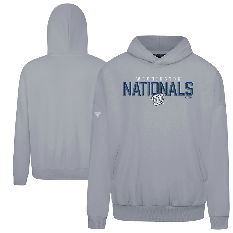 Men's Levelwear  Gray Washington Nationals Contact Carve Hoodie