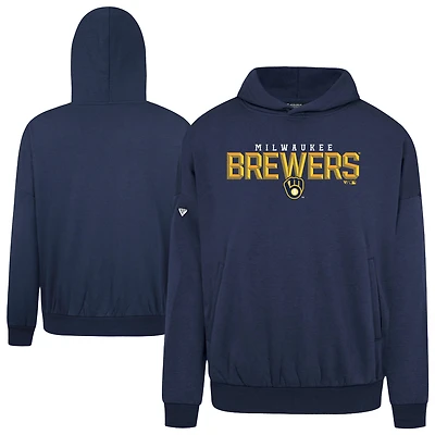 Men's Levelwear  Navy Milwaukee Brewers Contact Carve Hoodie