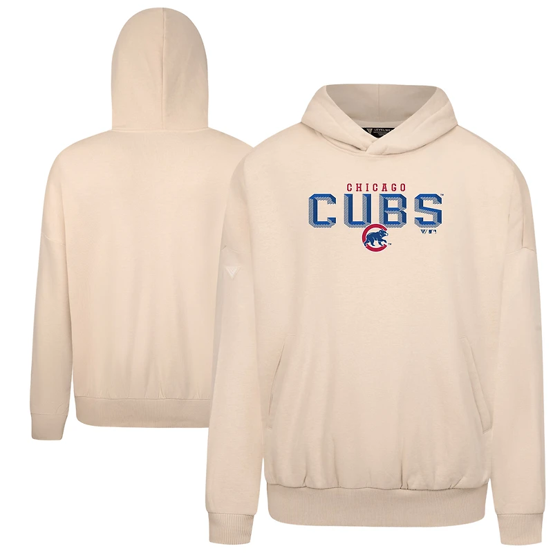Men's Levelwear  Khaki Chicago Cubs Contact Carve Hoodie