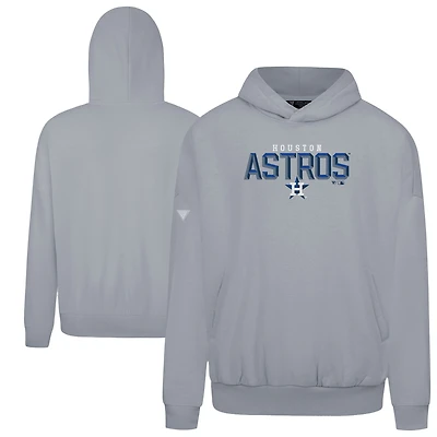Men's Levelwear  Gray Houston Astros Contact Carve Hoodie