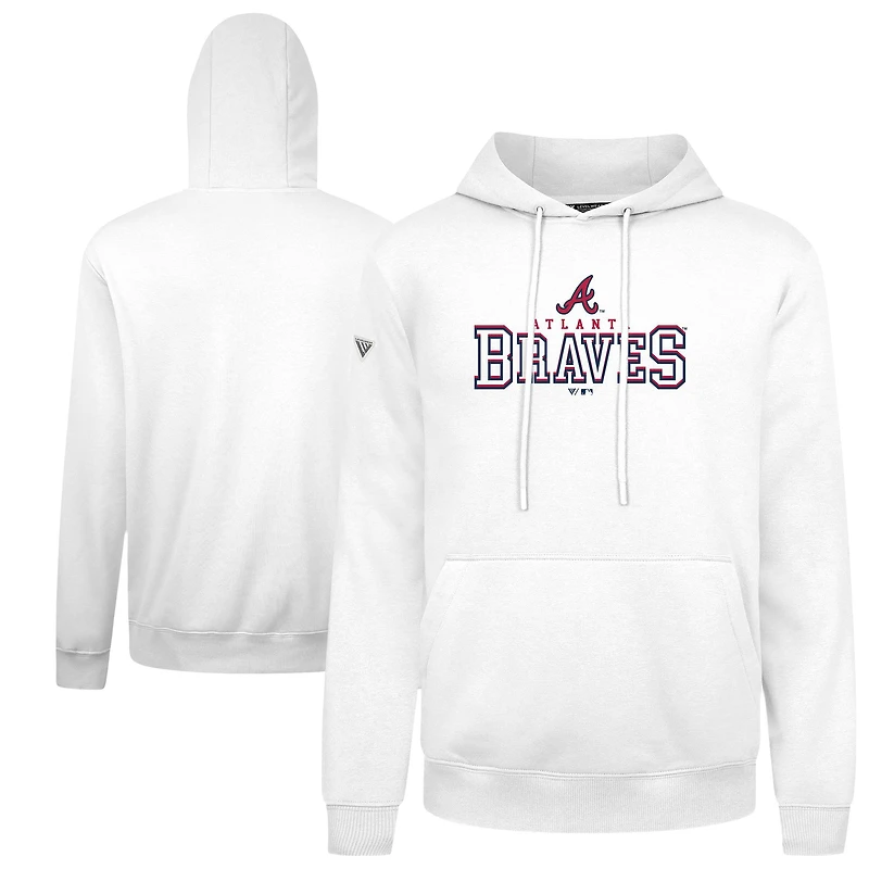 Men's Levelwear  White Atlanta Braves Podium Journey Hoodie