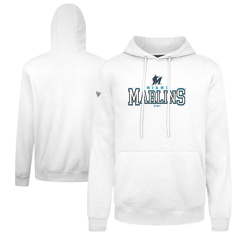 Men's Levelwear White Miami Marlins Podium Journey Hoodie