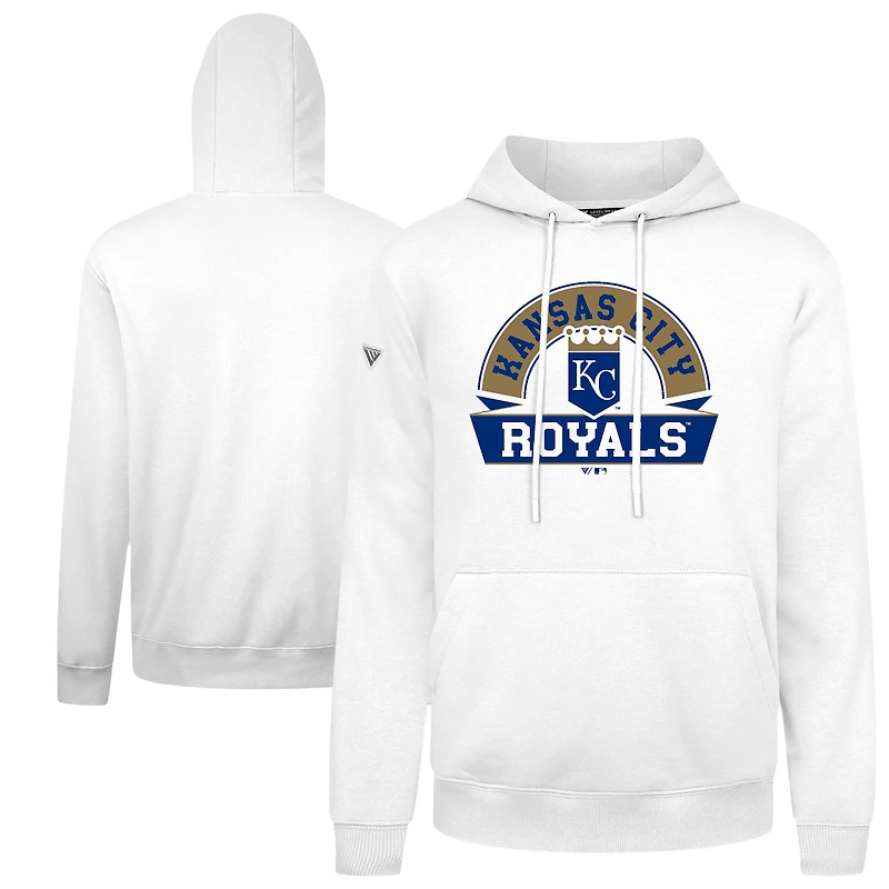 Men's Levelwear  White Kansas City Royals Podium Banner Arch Hoodie