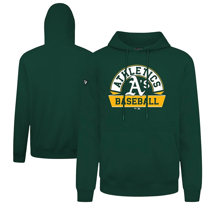 Men's Levelwear  Green Oakland Athletics Podium Banner Arch Hoodie