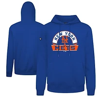Men's Levelwear  Royal New York Mets Podium Banner Arch Hoodie