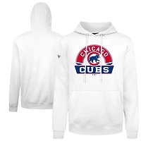 Men's Levelwear  White Chicago Cubs Podium Banner Arch Hoodie