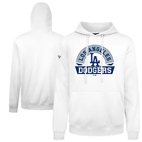 Men's Levelwear  White Los Angeles Dodgers Podium Banner Arch Hoodie