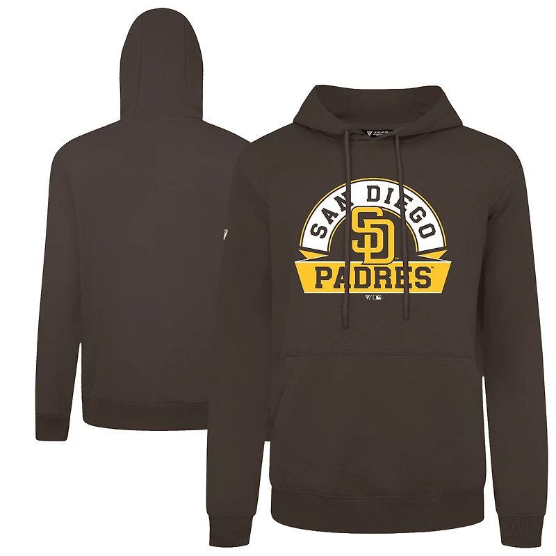 Men's Levelwear Brown San Diego Padres Podium Banner Arch Hoodie