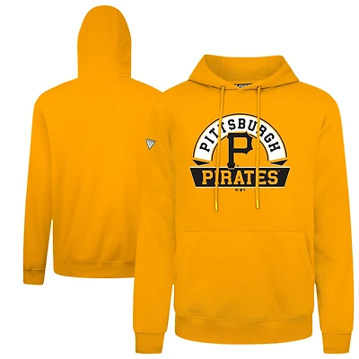 Men's Levelwear  Gold Pittsburgh Pirates Podium Banner Arch Hoodie