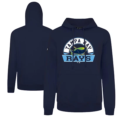 Men's Levelwear  Navy Tampa Bay Rays Podium Banner Arch Hoodie
