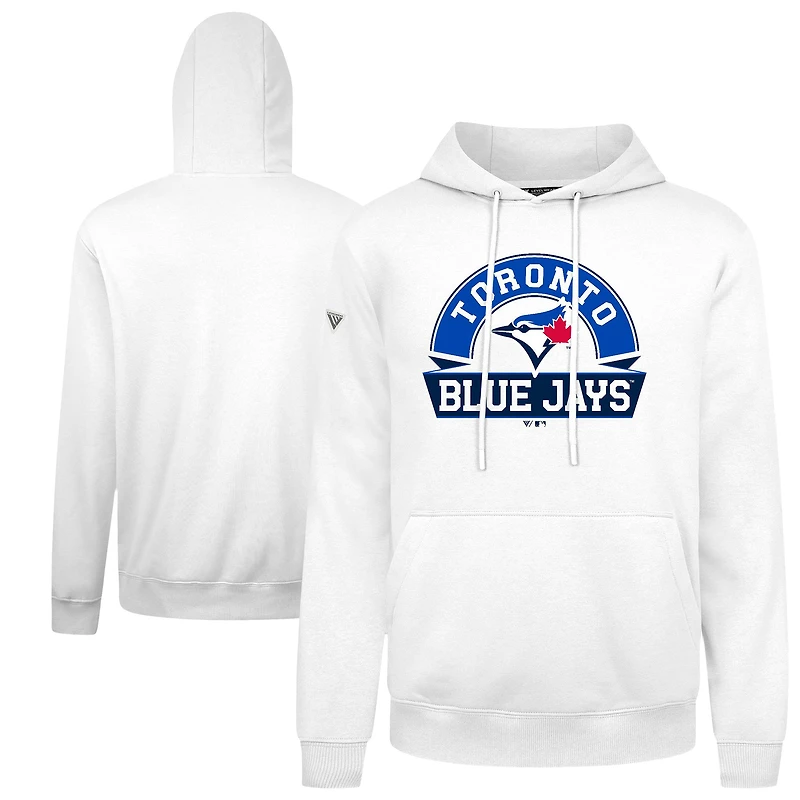 Men's Levelwear White Toronto Blue Jays Podium Banner Arch Hoodie