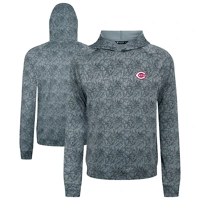 Men's Levelwear  Gray Cincinnati Reds Albatross Raglan Hoodie